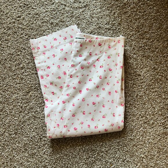 Ralph Lauren Rosebud Pedal Pushers in White and Pink Size 6P - Picture 5 of 10